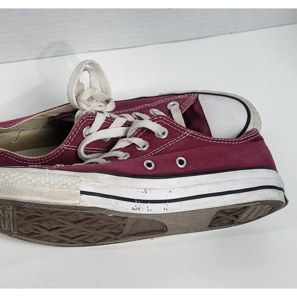 Converse All Star Ox Classic Burgundy Canvas Sneakers Size 8 - Picture 9 of 10